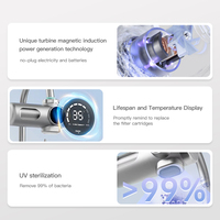 Nouveau Purificateur d'Eau Manuel Domestique en Plastique avec Écran Numérique Intelligent, 8 Étapes, Ultra Anti-calcaire et Anti-chlore, pour Robinet de Cuisine