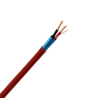 2C #14 Câble d'alarme incendie BC solide Isolation en PVC (résistant au feu) Bouclier en feuille d'aluminium Rouge LSZH Jkt