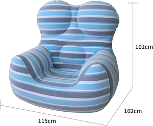 <span class=keywords><strong>La</strong></span> <span class=keywords><strong>Mamma</strong></span> Up5-6 Chaise gonflable Canapé gonflable pour l'intérieur et l'extérieur Canapé gonflable pliable pour chambre à coucher Patio Camping Pompe à air - Product Image 2