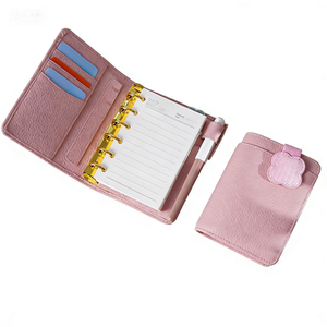 Carnet de notes portable en PU à motif litchi personnalisé, classeur à anneaux, agenda, journal de <span class=keywords><strong>voyage</strong></span> pour collection de timbres, organisateur, portefeuille classeur A7 - Product Image 2