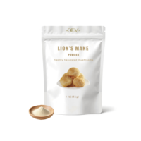 Complément alimentaire personnalisé avec logo OEM ODM, polysaccharides naturels, poudre pure de crinière de lion, boisson pour adultes, antioxydant, immunité, 454g