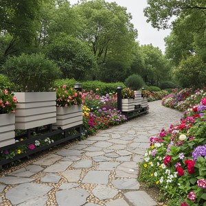 Barrières <span class=keywords><strong>de</strong></span> jardinières urbaines personnalisées <span class=keywords><strong>de</strong></span> haute qualité utilisées pour l'isolation routière, la sécurité et la prévention des collisions. - Product Image 1