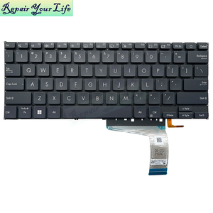 คีย์บอร์ดแล็ปท็อปแบ็คไลท์สำหรับ <span class=keywords><strong>Asus</strong></span> <span class=keywords><strong>X1402ZA</strong></span> ใหม่คีย์บอร์ด X1403 0KNX0-162NRU00สีดำ X1405 X1404 - Product Image 1