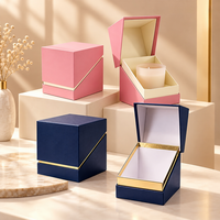 Boîtes en papier rigide haut de gamme avec insert, conçues sur mesure pour bougies parfumées d'aromathérapie, emballage de Noël, cadeau artisanal