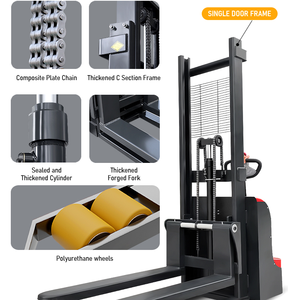 Apilador Eléctrico Pequeño Tipo Caminante para Semipallets, Carretilla Elevadora Eléctrica de 2 Toneladas Personalizada con Función de Apilado Automático - Product Image 5