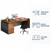Juego de Silla y Escritorio de Madera para Oficina, Rectangular, Varios Tamaños, Fácil Montaje, Venta al Por Mayor para Hogar y Oficina