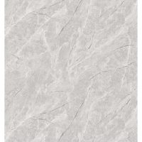 Revestimiento de Pared de PVC Impermeable de Alto Brillo Gris Tundra de 2600x540 mm y 3 mm de Espesor para Baños, Cocinas y Salas de Estar