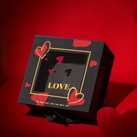 Saint Valentin Flip Book Coffret Cadeau Creative Carton Soie Écharpe Rouge À Lèvres Parfum UV Mode Style 2mm Épaisseur Cosmétiques