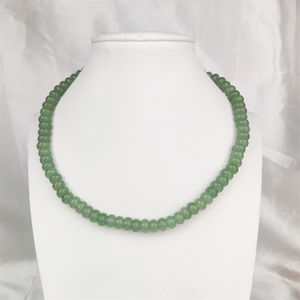 <span class=keywords><strong>2025</strong></span> nuevas llegadas joyería de moda hecha a mano piedra Natural forma de ábaco cristal con cuentas rosa cuarzo verde Jade Collar para mujeres - Product Image 2