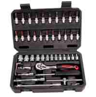 KAFUWELL SS13046A – Jeu de clés à douille CR-V 46 pièces 1/4" DR, outils de réparation automobile professionnels de qualité industrielle