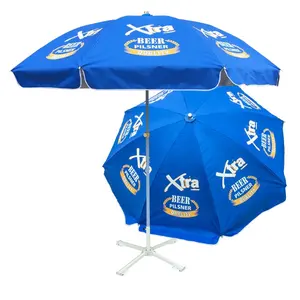 厂家供应便携式防紫外线广告定制沙滩太阳伞