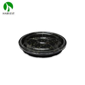 Bandeja de plástico de estilo japonés, fabricante de mascotas recicladas, plato redondo desechable, plato de fiesta de Sushi con tapa - Product Image 3