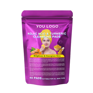 Tampons de coton nettoyants à l'acide kojique de curcuma Offre Spéciale 2024 Skincare tampon exfoliant végétalien de marque privée - Product Image 5