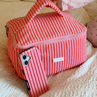 2026 Trendige Frottee-Kosmetiktasche mit Eigenem Logo Weiche Frottee-Kosmetiktasche Große Reise-Toilettentasche Personalisierte Make-up-Tasche