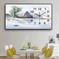 Grandes Ventes Horloge Murale en Porcelaine Cristal Luxe Léger, Peinture Décorative, Horloge Murale Décoration d'Intérieur