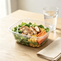 Contenants alimentaires hermétiques empilables en plastique transparent pour la préparation des repas et les supermarchés
