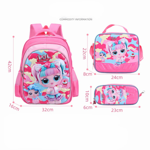 All'ingrosso Custom nuovo per bambini zaini per la scuola 3 in 1 Set per studenti bambini in età scolare Set di bagagli trolley borsa per la scuola - Product Image 4