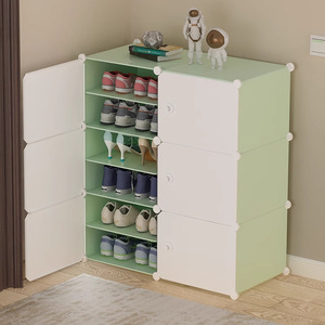 <b>Shoe</b> <b>Rack</b> Plastic Minimalist Modern Dustproof Freestanding Multi Layer <b>Storage</b> For Home Doorway Dormitory Use - Product Image 3