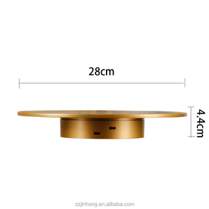Piattaforma Girevole Elettrica in Plastica Dorata da 28cm, Rotazione Automatica a 360 Gradi - Product Image 1