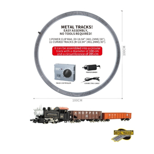 Locomotive à vapeur classique HO échelle 1:87, ensemble <span class=keywords><strong>de</strong></span> <span class=keywords><strong>train</strong></span> <span class=keywords><strong>électrique</strong></span> avec contrôleur et rails pour maquette ferroviaire - Product Image 3