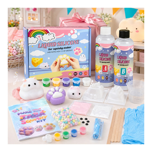 ชุดอุปกรณ์งานฝีมือซิลิโคน AB ยี่ห้อ Private Label สูตรผสมแบบสัดส่วนเท่ากัน สำหรับทำพิมพ์รูปอุ้งเท้า แฮมสเตอร์ ชีส เม็ดสี ลูกปัด ถุงมือ และคู่มือการใช้งาน - Product Image 6