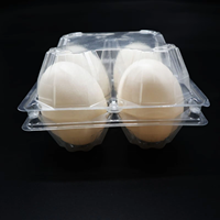 Plastic4 /6/8/Trous Cartons d'oeufs en plastique Boîte de rangement d'oeufs en plastique Transparent Plateau d'oeufs PET jetable en plastique pour ferme de poulet