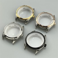 Boîtier de montre en acier inoxydable de 39 mm pour mouvement mécanique NH35 et NH36, pièces d'assemblage étanches fabriquées en Chine