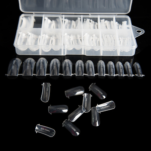 Misscheering 120 pièces Capsules d'extension d'ongles artificiels en acrylique français, demi-couverture, forme longue canard, pour extension d'ongles et faux ongles - Product Image 4
