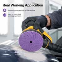 Disques abrasifs violets de 6 pouces (150 mm) à marque privée, multi-trous, auto-agrippants, pour l'automobile