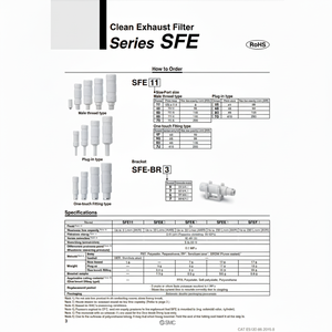 SMC Pneumatics Clean Filtre d'échappement SFE52 Filtre à air Produit - Product Image 1