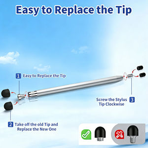 Stylet tactile double tête universel pour iPad et Android, en silicone, métal et plastique, pour smartphones - Product Image 4