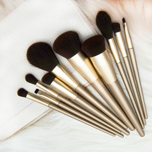 Herramientas cosméticas base personalizada su logotipo sintético <span class=keywords><strong>maquillaje</strong></span> cepillo profesional dorado DIY <span class=keywords><strong>maquillaje</strong></span> cepillo conjunto - Product Image 2