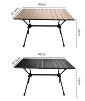 Neuer tragbarer Outdoor-Camping-Tisch mit verstellbarem Doppelgestell aus leichter Aluminiumlegierung für Grill und Lagerung