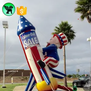 प्रचार अंकल सैम Inflatable अनुकूलित घटना अंकल सैम के साथ Inflatable रॉकेट A5526