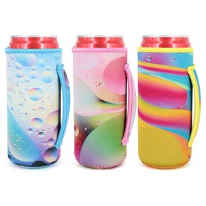 Enfriadores de latas altos personalizados con aislamiento, fundas adelgazantes para latas, soporte para botellas de cerveza con asa para bebidas energéticas de 16 oz - Product Image 1