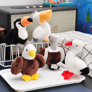 Giocattoli di peluche, portachiavi, piccoli ciondoli per <span class=keywords><strong>zaino</strong></span> e statuette <span class=keywords><strong>a</strong></span> forma di uccelli (falco peregrino, gufo, cigno) per simulazione transfrontaliera - Product Image 3