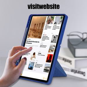 เคสหนังอเนกประสงค์,สำหรับ <span class=keywords><strong>Samsung</strong></span> <span class=keywords><strong>Galaxy</strong></span> <span class=keywords><strong>Tab</strong></span> <span class=keywords><strong>S7</strong></span> <span class=keywords><strong>FE</strong></span> S8 Plus ฝาหลังพร้อมที่ใส่ปากกา12.4นิ้ว - Product Image 5