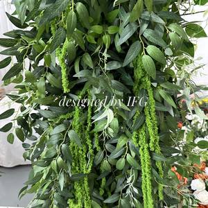 Ifg Fabriek Directe Verkoop <span class=keywords><strong>2.3</strong></span> + 2M Groen Kunstbloemboog Voor Bruiloftsfeest Opening Achtergrond - Product Image 6