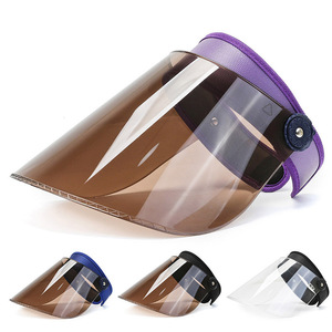 Chapeau à visière transparent personnalisé casquette de baseball à bord coloré respirant prévenir les éclaboussures de salive chapeau de soleil - Product Image 1