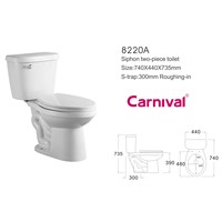 Toilettes à Siphon en céramique à deux pièces, nouvel arrivage, prix compétitif, meilleure qualité, amérique du sud, toilette de chasse d'eau