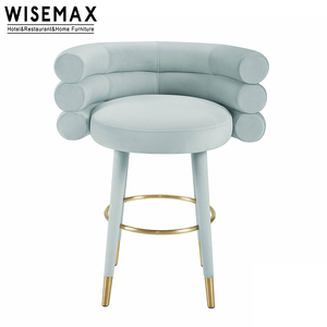 Uxury-muebles de salón para restaurante, taburete de <span class=keywords><strong>bar</strong></span> de tela de terciopelo con marco de metal para cocina y <span class=keywords><strong>bar</strong></span> - Product Image 5