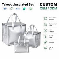 Sacs isothermes classiques écologiques haut de gamme pour plats à emporter, avec doublure en aluminium, grande capacité 30L, sac isotherme fourre-tout avec fermeture éclair