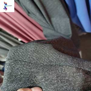Tissu côtelé en tricot 2*2, <span class=keywords><strong>prix</strong></span> au kg en gros, tissu côtelé en polyester uni teint, stock de marchandises prêtes à l'emploi, tissu tricoté extensible - Product Image 4