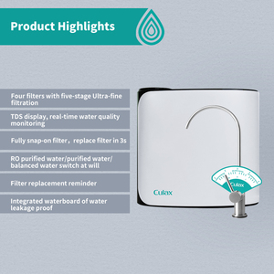 Áp suất thấp RO hệ thống osmosi nước đảo ngược tốt nhất máy lọc nước RO dòng chảy trực tiếp lọc nước undersink với màn hình thông minh - Product Image 2