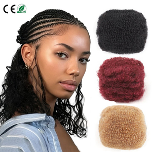 100% vierge Afro crépus bouclés Extensions de cheveux humains Raw Remy en vrac tressage femmes <span class=keywords><strong>dreadlocks</strong></span> pour la beauté - Product Image 1