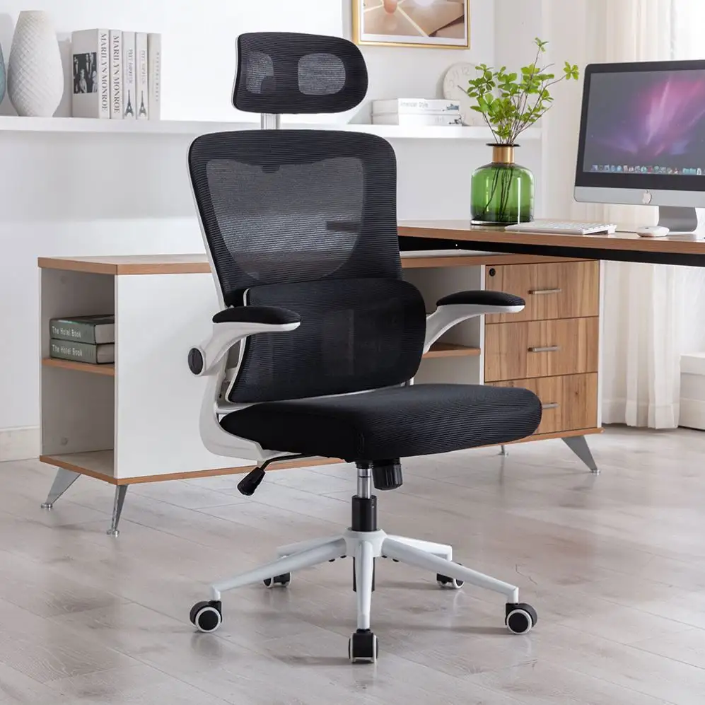 China design ergonomic high back modern flip-up armrest home office chair