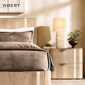 Rh Furniture American Luxury KYOTO Byron Mesita de noche de madera maciza cerrada Mesita de noche personalizable para uso en dormitorio y apartamento - Product Image 3