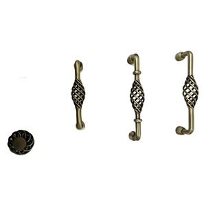 European Style Birdcage Cabinet Handle Iron Alloy <b>Black</b> Single Hole Durable Furniture Hardware - Product Image 5