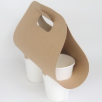 Support de tasses jetables en papier kraft pour emballage individuel, portable, pour café, lait, thé à emporter, support de rangement