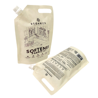 Pochette souple en plastique PET avec bec verseur et impression en héliogravure pour emballage de recharge de lessive et de savon liquide, jetable